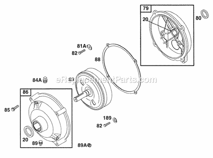 Gear Reducer Assy Diagram and Parts List for 176452-0049-01  Briggs and Stratton Engine